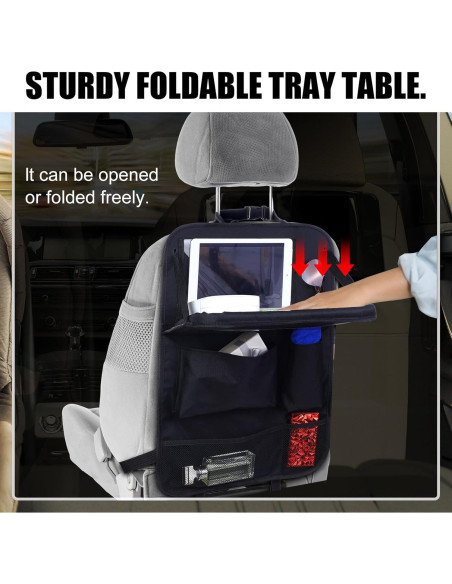 Organizador de Asiento Trasero Datanly con Bandeja Plegable 2 Pcs