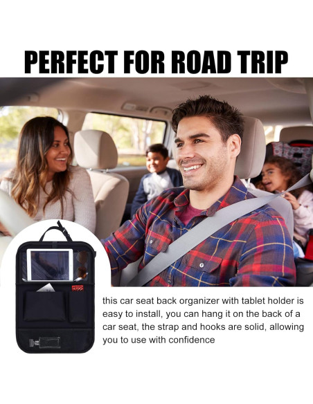 Organizador de Asiento Trasero Datanly con Bandeja Plegable 2 Pcs