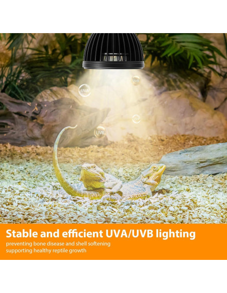 Lámpara LED UVB 5W ReptitriP para Reptiles - 5% UVB