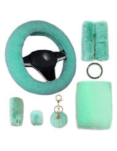 Set 8 Piezas Funda de Volante Esponjosa ZXGHIJJ Verde Menta