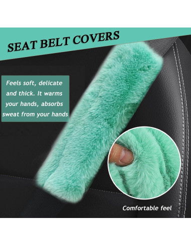 Set 8 Piezas Funda de Volante Esponjosa ZXGHIJJ Verde Menta