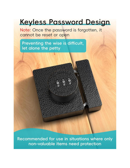 Cerradura de Gabinete I-EASYDWW Combinación 3 Dígitos Negra