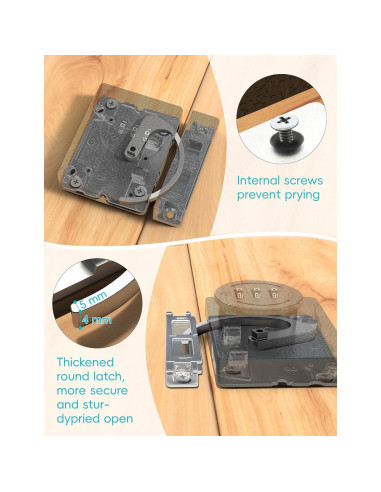 Cerradura de Gabinete I-EASYDWW Combinación 3 Dígitos Negra