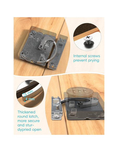 Cerradura de Gabinete I-EASYDWW Combinación 3 Dígitos Negra