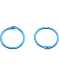 50 Anillos Sueltos de Metal Lind Kitchen 25mm Azul 2