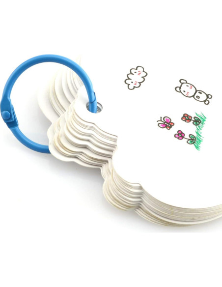 50 Anillos Sueltos de Metal Lind Kitchen 25mm Azul