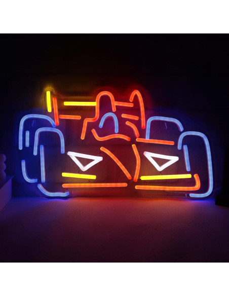 Luz de Neón LED de Coche de Carreras Pinlangdou 43x33 cm