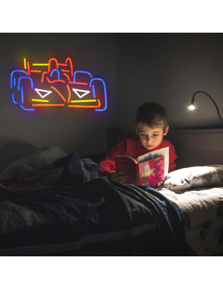 Luz de Neón LED de Coche de Carreras Pinlangdou 43x33 cm