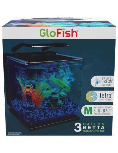 Kit Acuario GloFish Betta 11.36L LED Filtración Tetra