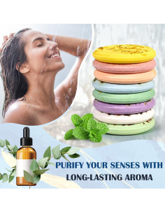 Tabletas de Vapor de Ducha Aromaterapia OYEKEEP - 8 Piezas 2