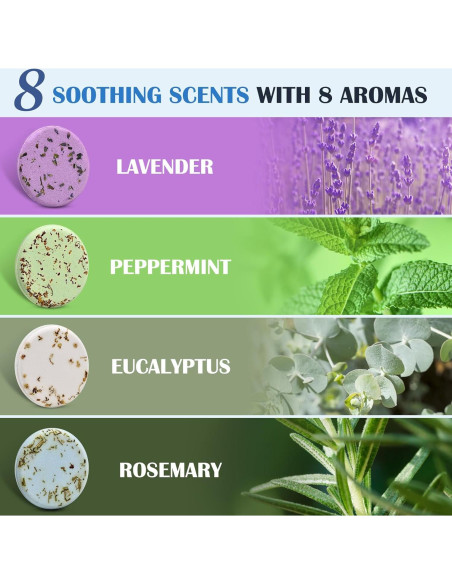 Tabletas de Vapor de Ducha Aromaterapia OYEKEEP - 8 Piezas