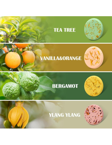 Tabletas de Vapor de Ducha Aromaterapia OYEKEEP - 8 Piezas