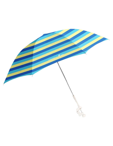 Sombrilla de Playa Caribbean Joe Ajustable UV 121.92 cm Rayas Negras