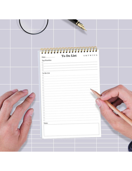 Bloc de Notas de Lista de Tareas Yaridar A5 - Paquete de 5, 500 Páginas
