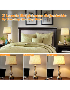 Lámparas de Mesa RAYINIGHT con 2 Puertos USB y Control Táctil 2