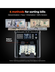 Contadora de Dinero MUNBYN IMC08 Dual Denominación Mixta 2