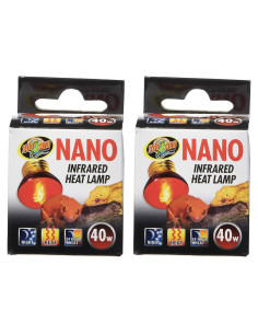 Zoo Med Lámparas de Calor Infrarrojas Nano 40W - 2 Paquete