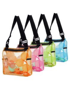 Bolsa de Playa de Malla Sumind 4 Piezas 24x20 cm Colores