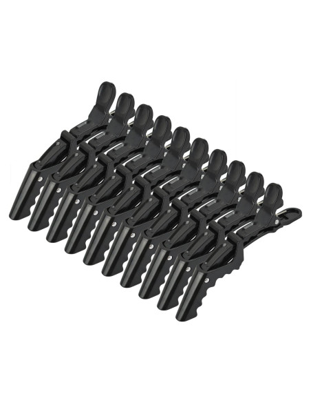 10 Clips de Cabello Cocodrilo Negros BIYOUTE - 11.43 cm