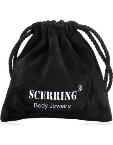 Set de 12 Aretes Retenedores Industriales SCERRING 14G Acrílico Claro