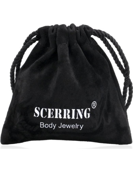 Set de 12 Aretes Retenedores Industriales SCERRING 14G Acrílico Claro