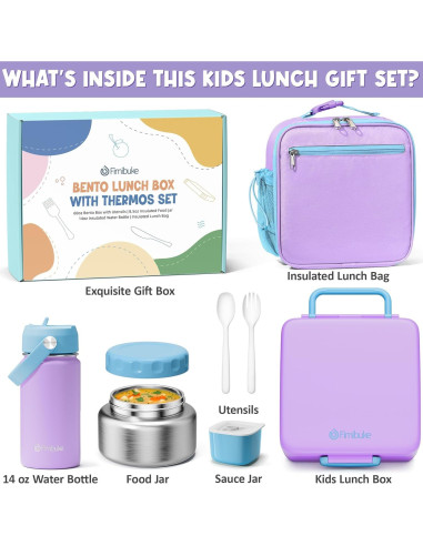 Set de Almuerzo Escolar Fimibuke 7 Piezas Aislado 1774 ml