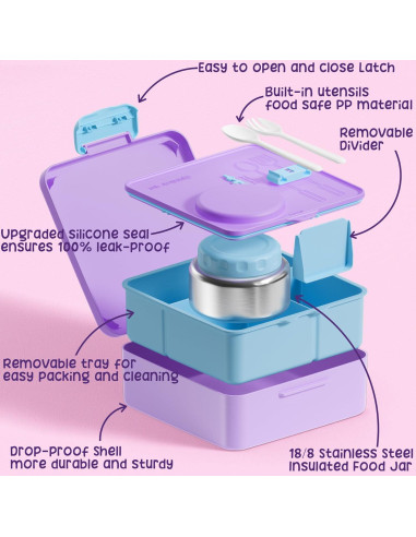 Set de Almuerzo Escolar Fimibuke 7 Piezas Aislado 1774 ml