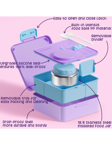 Set de Almuerzo Escolar Fimibuke 7 Piezas Aislado 1774 ml