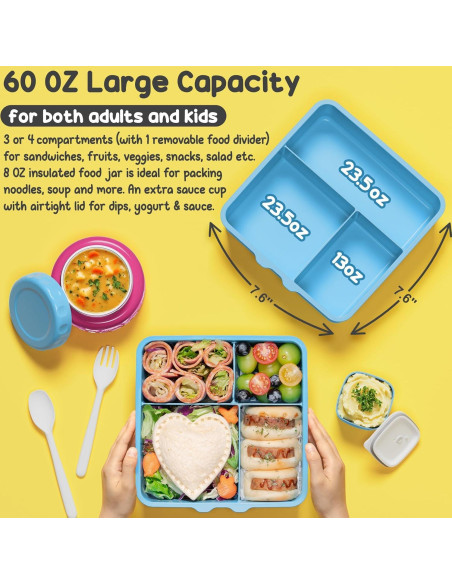 Set de Almuerzo Escolar Fimibuke 7 Piezas Aislado 1774 ml