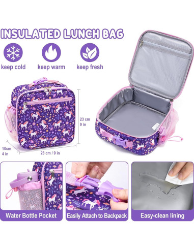 Set de Almuerzo Escolar Fimibuke 7 Piezas Aislado 1774 ml