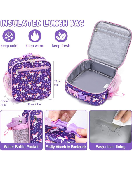 Set de Almuerzo Escolar Fimibuke 7 Piezas Aislado 1774 ml