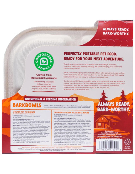 Comida para Perros On The Go Bark Bowls Pollo 6x213g