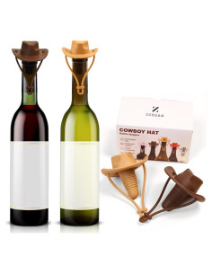 Tapón de Vino Silicona ZUHSAN Sombrero Vaquero 2PC