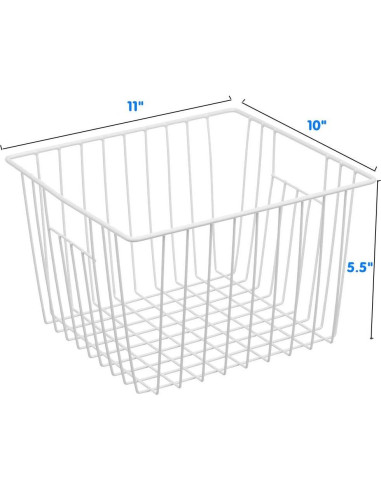 Cajas Organizadoras para Congelador Vertical 3Pcs Blanco