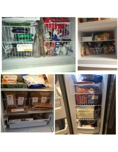 Cajas Organizadoras para Congelador Vertical 3Pcs Blanco