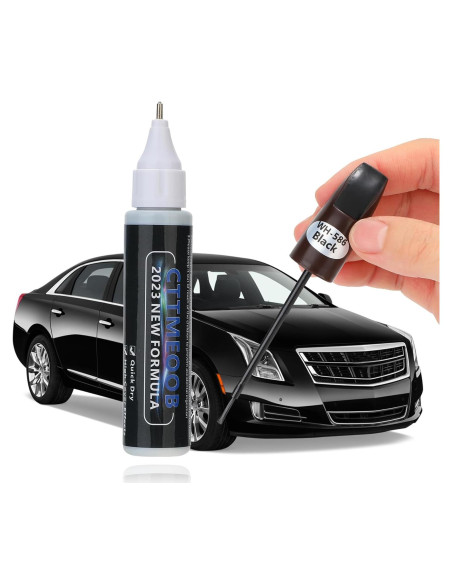 Pintura de Retoque CTTMEOOB 12 ml Negra para Arañazos de Coche
