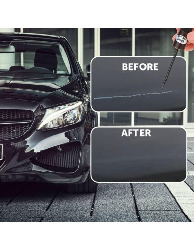 Pintura de Retoque CTTMEOOB 12 ml Negra para Arañazos de Coche