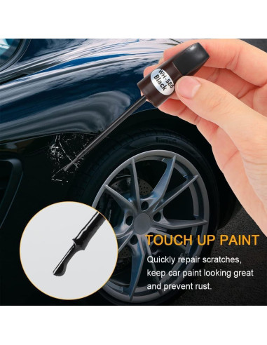 Pintura de Retoque CTTMEOOB 12 ml Negra para Arañazos de Coche