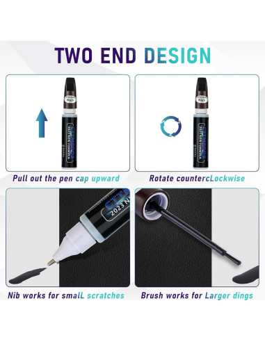 Pintura de Retoque CTTMEOOB 12 ml Negra para Arañazos de Coche