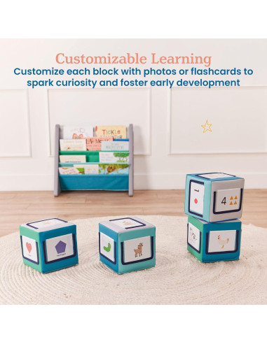 Bloques de Actividad Suaves ECR4Kids 4 Piezas Personalizables