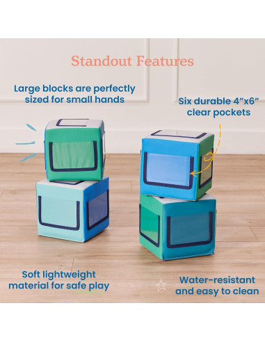 Bloques de Actividad Suaves ECR4Kids 4 Piezas Personalizables