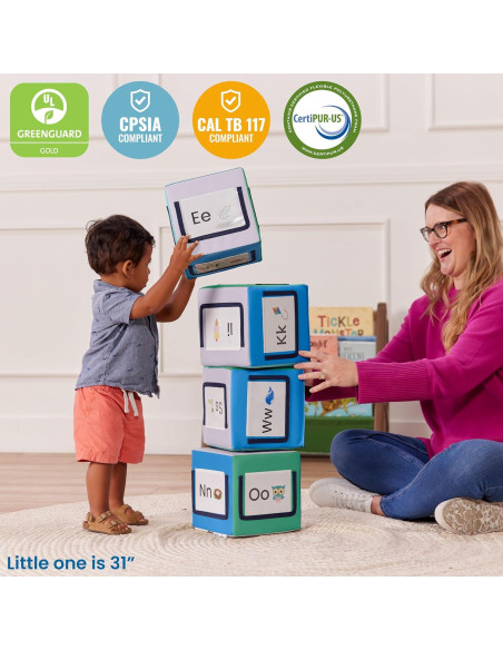 Bloques de Actividad Suaves ECR4Kids 4 Piezas Personalizables