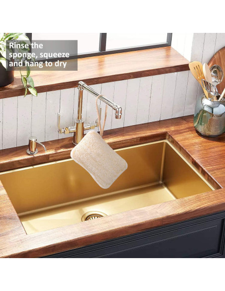 Esponjas de Lavar Platos Ecológicas eplanita - 6 Unidades de Lufa Natural