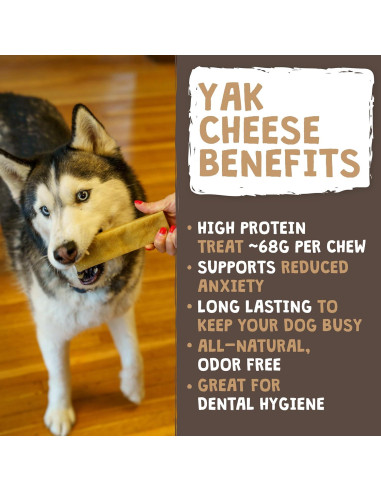 Mighty Paw Palitos de Queso de Yak para Perros - 12 Unidades