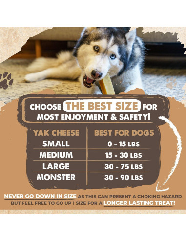 Mighty Paw Palitos de Queso de Yak para Perros - 12 Unidades