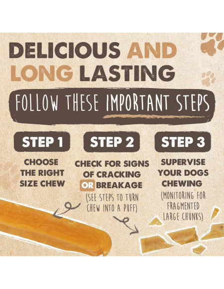 Mighty Paw Palitos de Queso de Yak para Perros - 12 Unidades