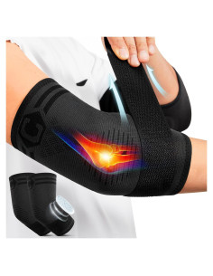 Manga de Compresión para Codo CAMBIVO EB30 - 2 Pack Negro