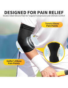 Manga de Compresión para Codo CAMBIVO EB30 - 2 Pack Negro 2