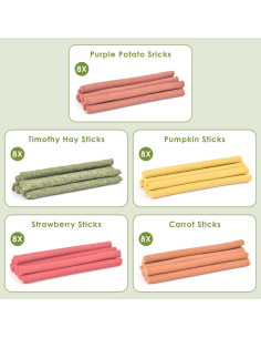 ERKOON 40 Pcs Palitos de Heno Timothy para Conejos y Roedores 2