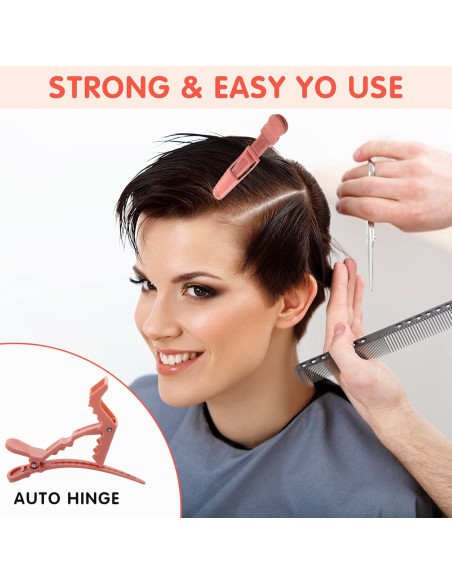 30 Clips de Pelo Cocodrilo Kipeber Antideslizantes Coloridos